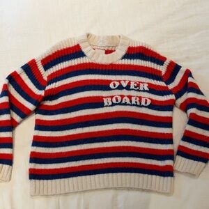 MOTHER Red and Blue Knit Sweater
